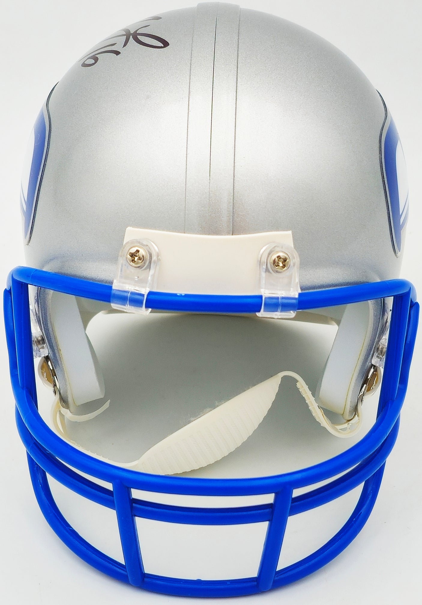 Tyler Lockett Autographed Seattle Seahawks Silver Speed Mini Helmet MCS Holo Stock #236386