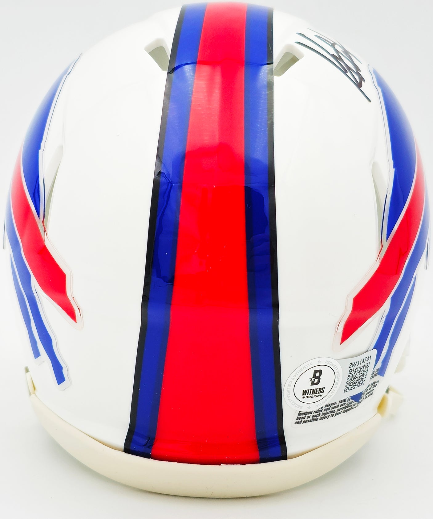 Keon Coleman Autographed Buffalo Bills White Speed Mini Helmet Beckett BAS Witness Stock #236174