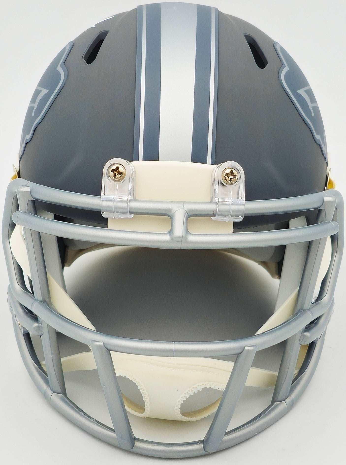 Keon Coleman Autographed Buffalo Bills Slate Gray Speed Mini Helmet Beckett BAS Witness Stock #236175