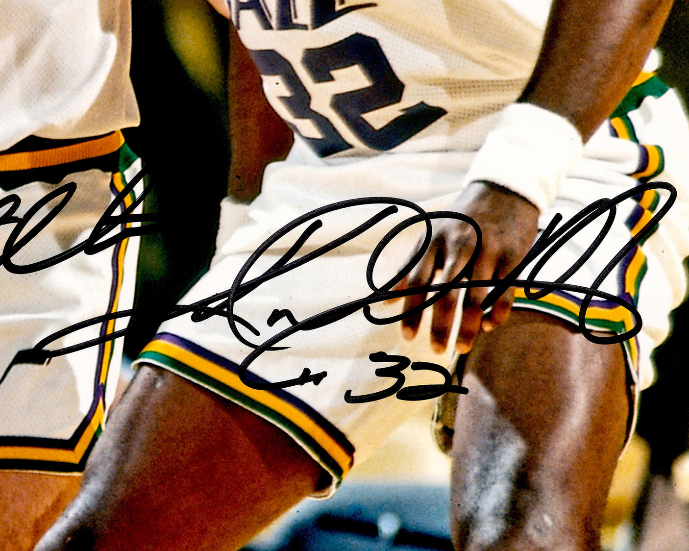 John Stockton & Karl Malone Autographed 16x20 Photo Utah Jazz Beckett BAS Witness Stock #235775