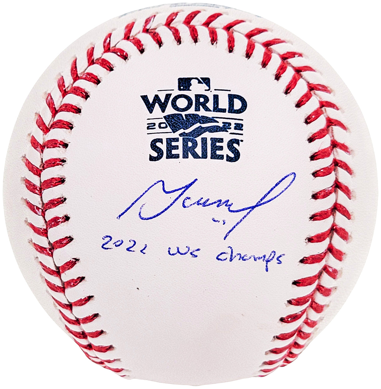 Jose Altuve Autographed Official 2022 World Series Logo MLB Baseball Houston Astros "22 WS Champs" Beckett BAS Witness Stock #210121