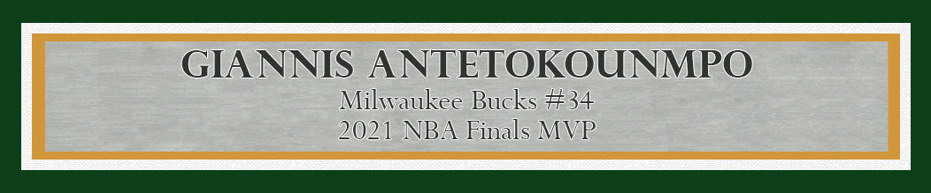 Giannis Antetokounmpo Autographed Framed 16x20 Photo Milwaukee Bucks 2021 Finals MVP Collage Beckett BAS QR Stock #209439