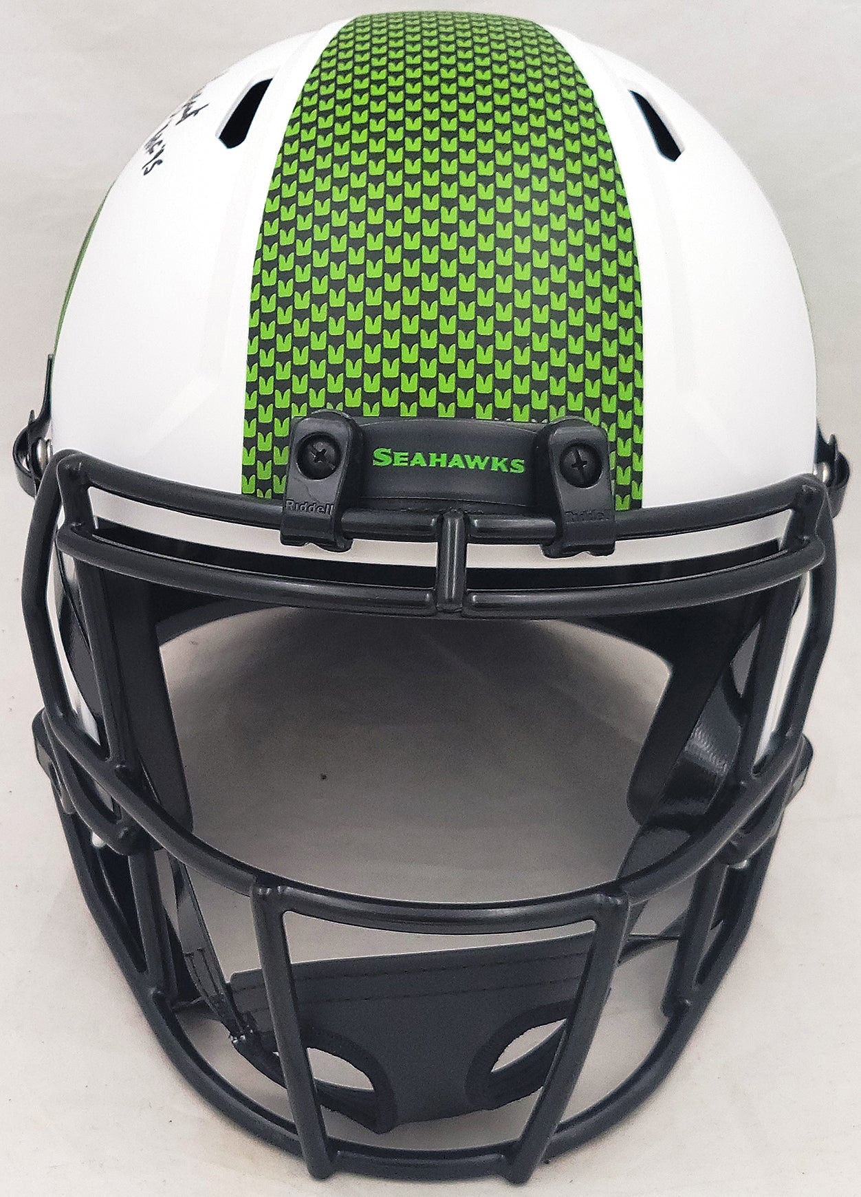 Steve Largent Autographed Seattle Seahawks Lunar Eclipse White Full Size Replica Speed Helmet "HOF 95" MCS Holo Stock #210458