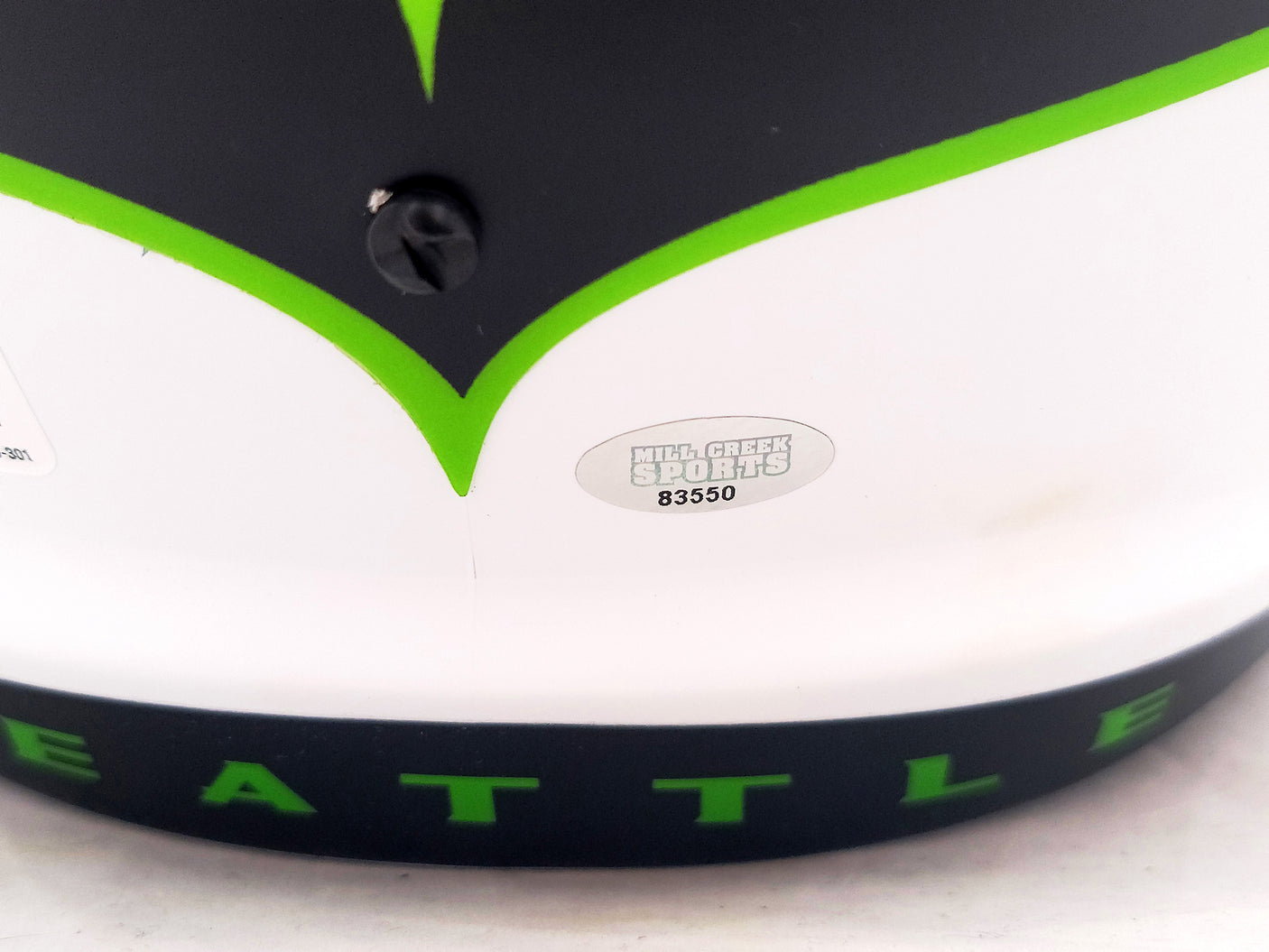 Steve Largent Autographed Seattle Seahawks Lunar Eclipse White Full Size Replica Speed Helmet "HOF 95" MCS Holo Stock #210458