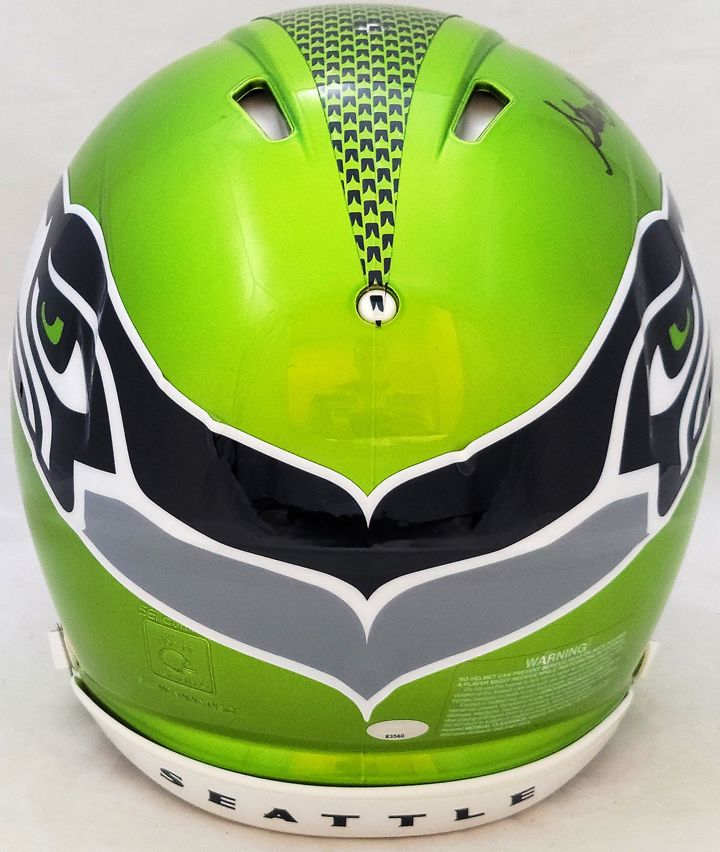 Steve Largent Autographed Seattle Seahawks Flash Green Full Size Authentic Speed Helmet "HOF 95" MCS Holo Stock #210459