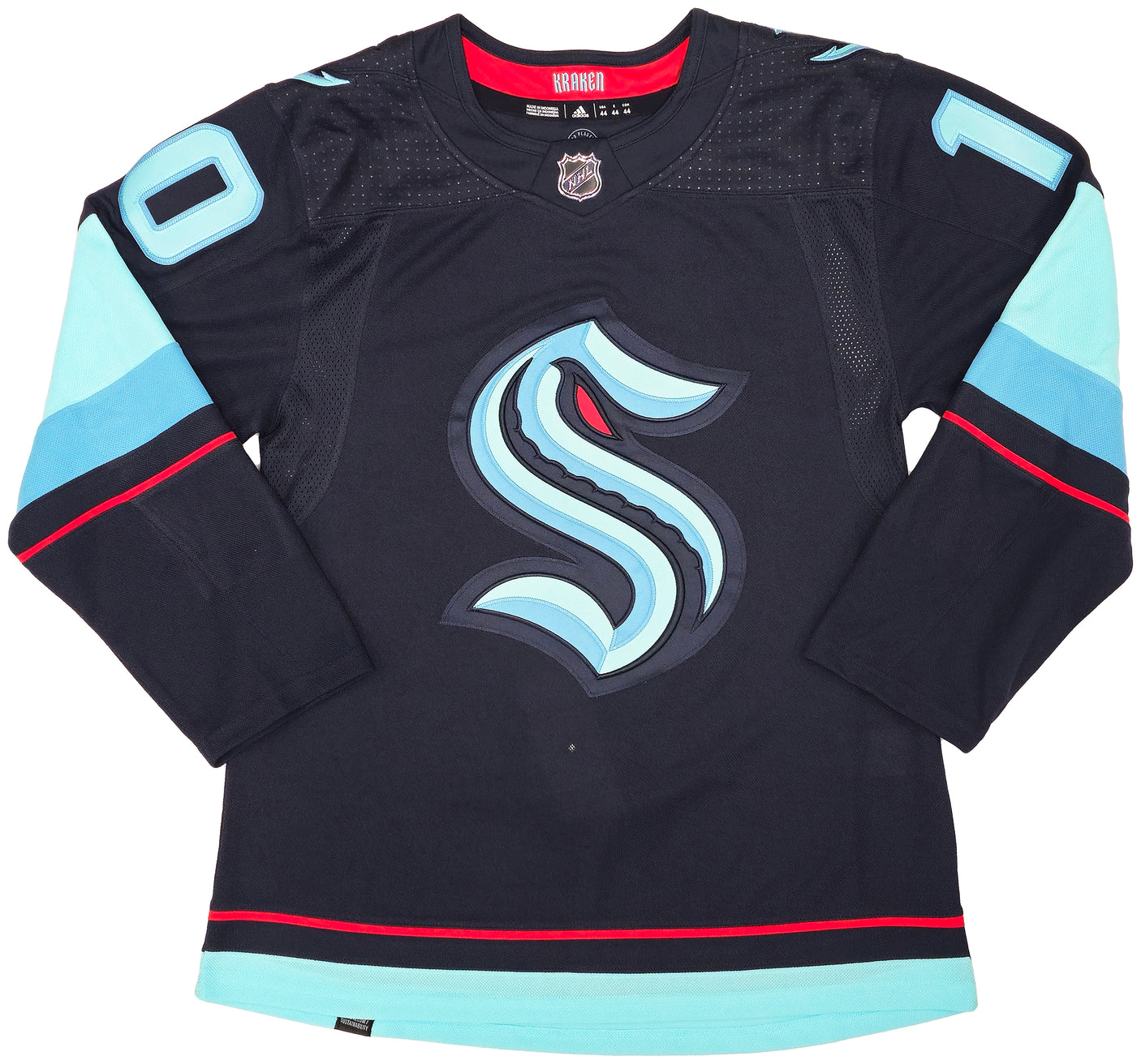 Seattle Kraken Matty Beniers Autographed Blue Adidas Authentic Jersey Size 44 Fanatics Holo Stock #222018