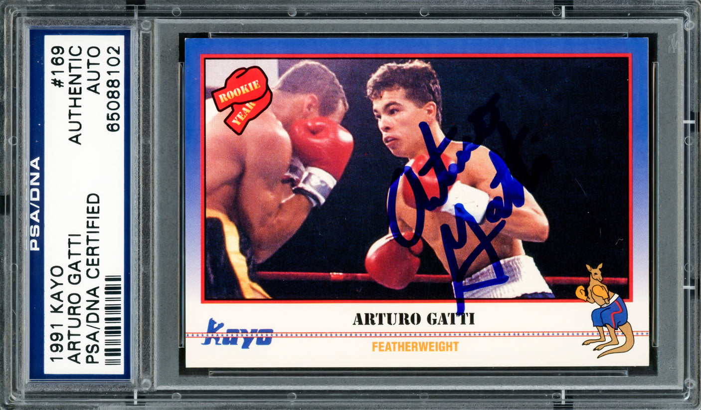 Arturo Gatti Autographed 1991 Kayo Rookie Card #169 PSA/DNA #65088102