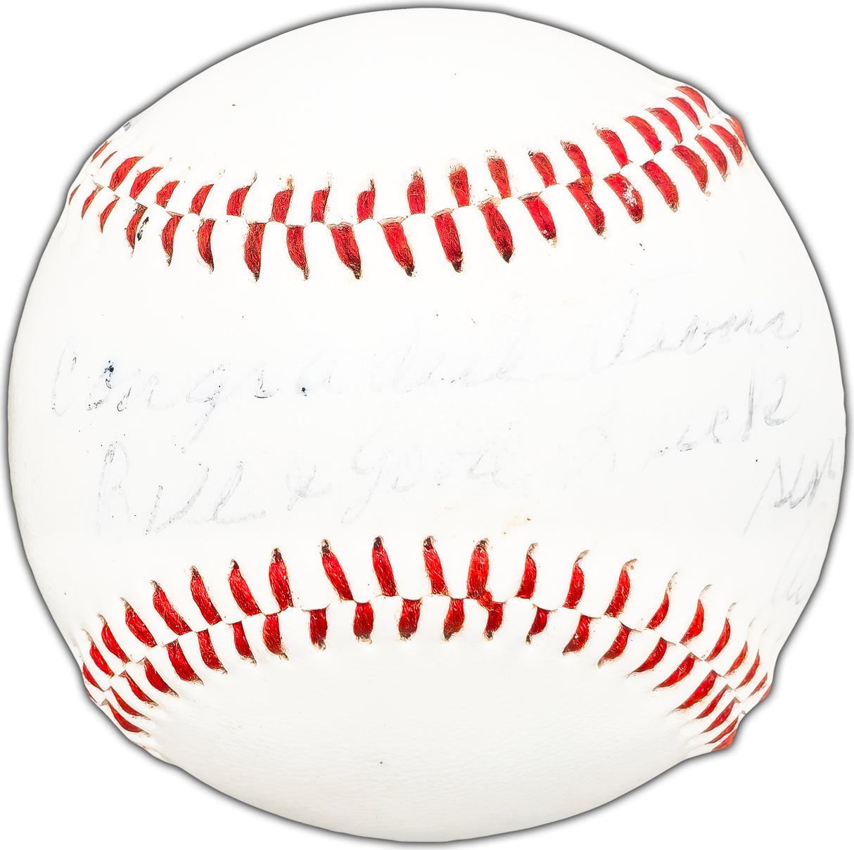 Al Flair Autographed Official Little League Baseball Boston Red Sox "Congratulations Bill & Good Luck" Beckett BAS #BK44483
