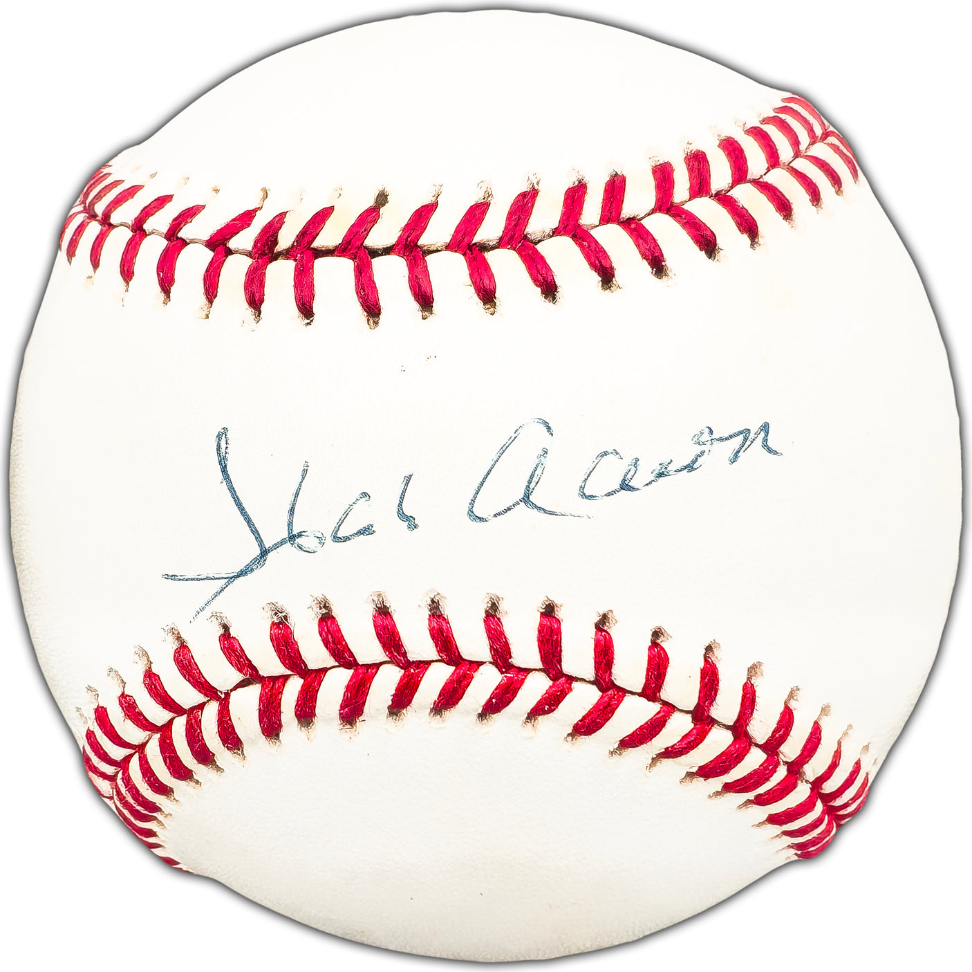 Hank Aaron Autographed Official NL Baseball Atlanta Braves UDA Holo & Beckett BAS #AC94136