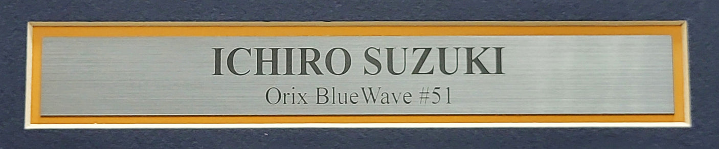 Orix Blue Wave Ichiro Suzuki Autographed Framed Navy Jersey IS Holo Stock #210146