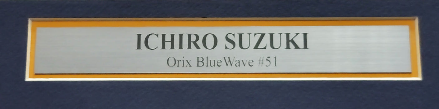 Orix Blue Wave Ichiro Suzuki Autographed Framed White Jersey IS Holo Stock #210147