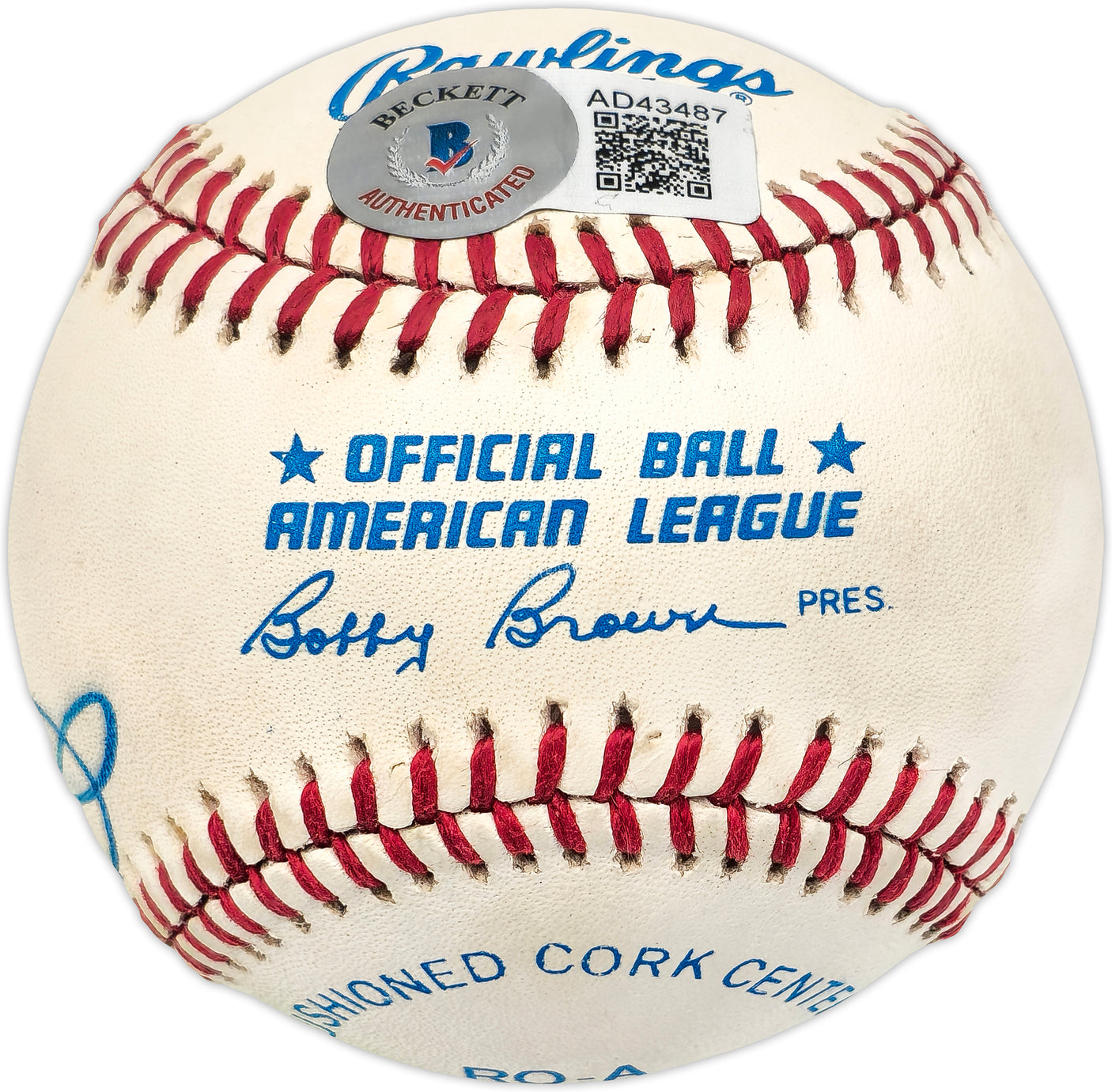 Joe DiMaggio & Dom DiMaggio Autographed Official AL Baseball Beckett BAS #AD43487