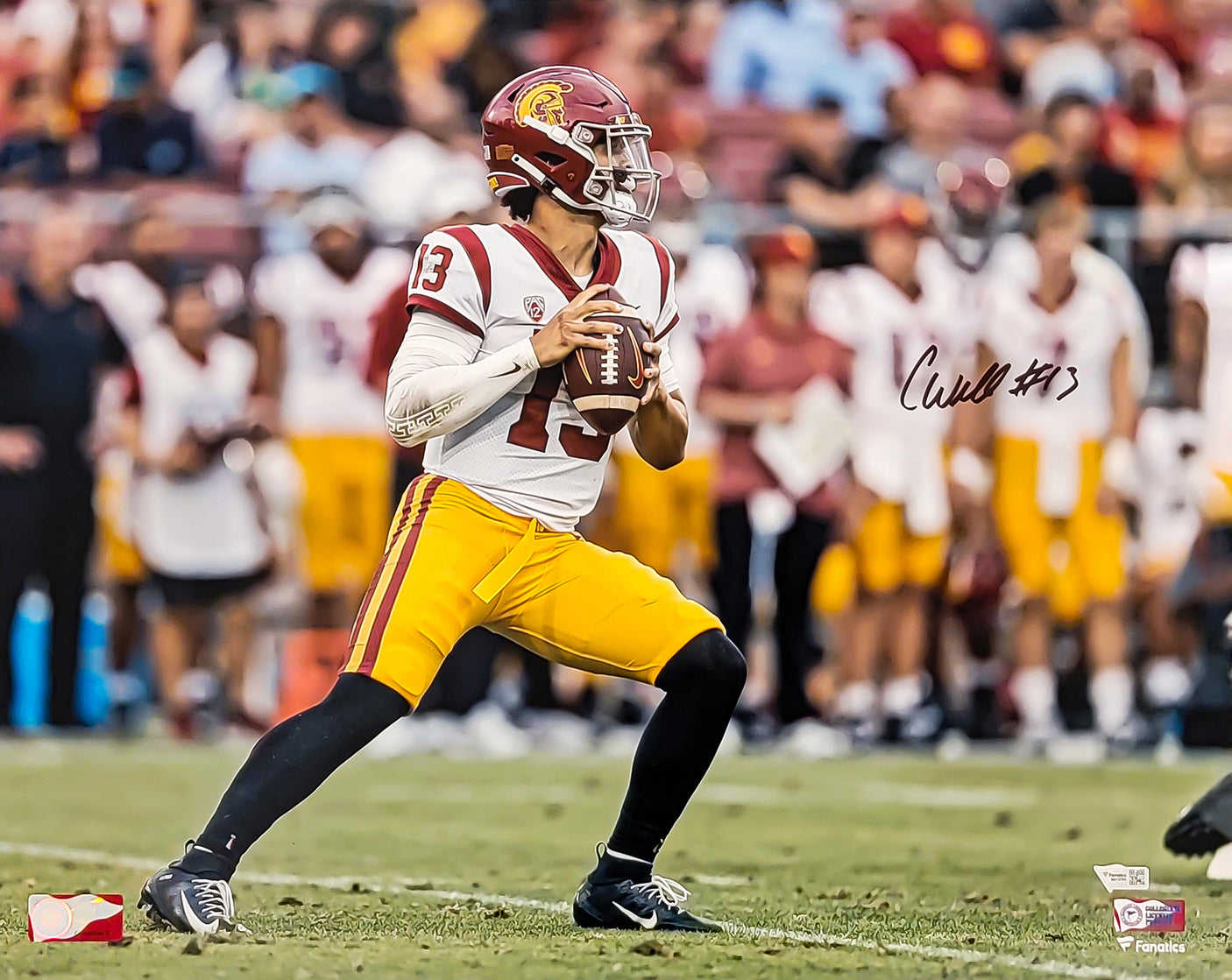 Caleb Williams Autographed 16x20 Photo USC Trojans Fanatics Holo Stock #211096