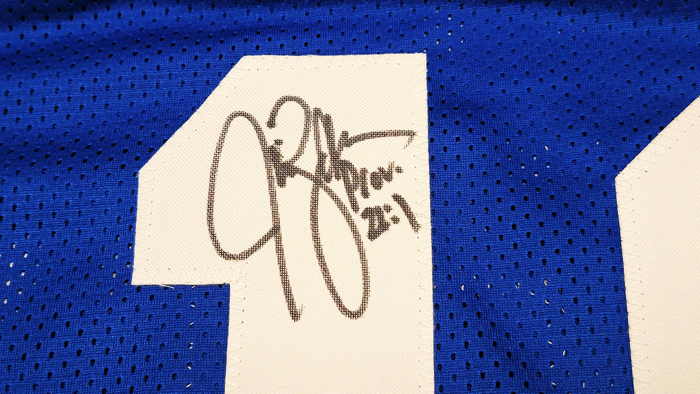 Seattle Seahawks Jim Zorn Autographed Blue Jersey MCS Holo Stock #211071