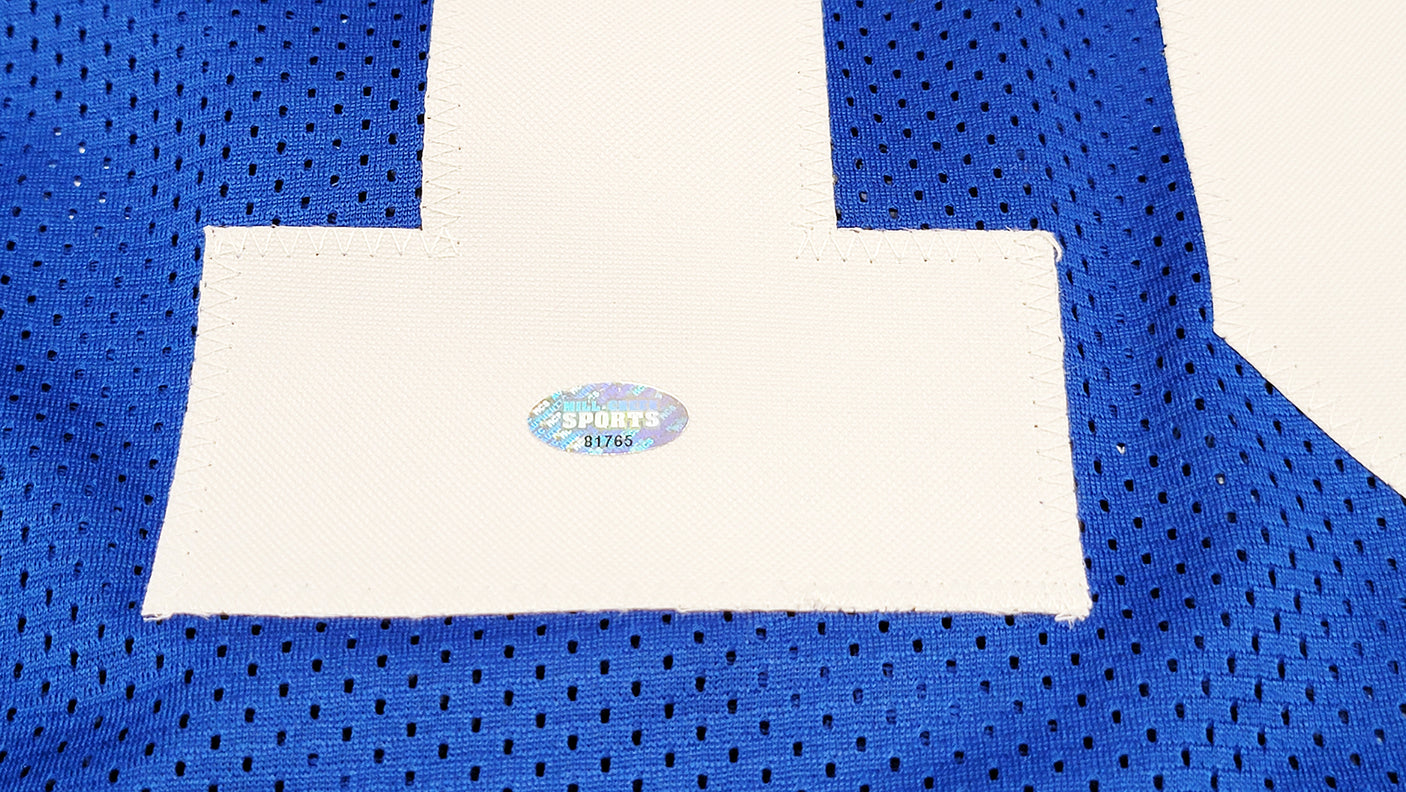 Seattle Seahawks Jim Zorn Autographed Blue Jersey MCS Holo Stock #211071