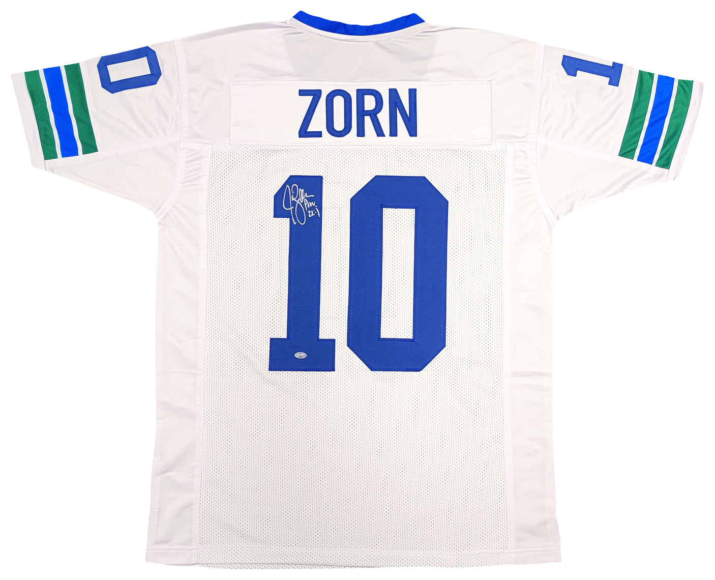 Seattle Seahawks Jim Zorn Autographed White Jersey MCS Holo Stock #211072