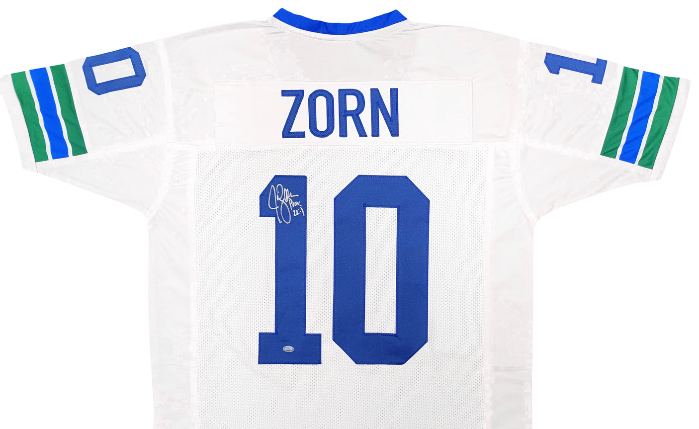 Seattle Seahawks Jim Zorn Autographed White Jersey MCS Holo Stock #211072