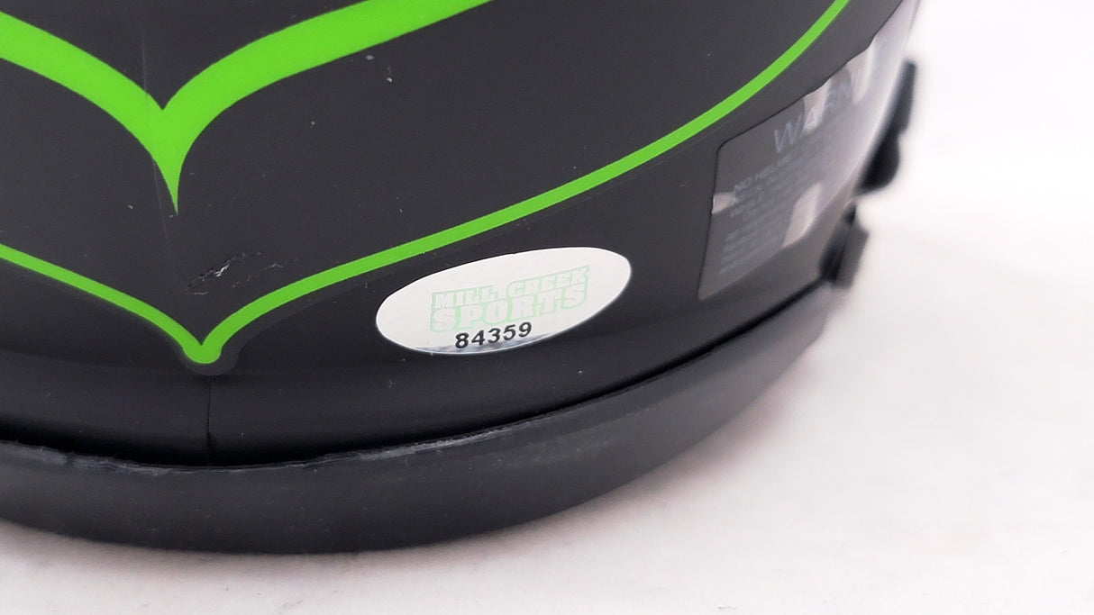 Jim Zorn Autographed Seattle Seahawks Eclipse Black Speed Mini Helmet MCS Holo Stock #211073