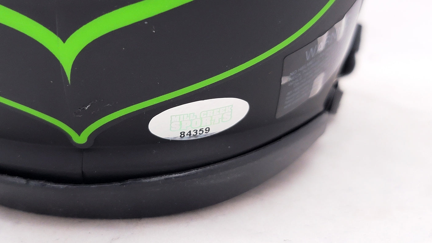 Jim Zorn Autographed Seattle Seahawks Eclipse Black Speed Mini Helmet MCS Holo Stock #211073