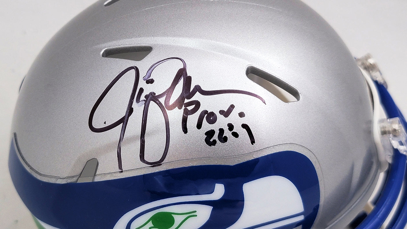 Jim Zorn Autographed Seattle Seahawks Silver Throwback (1983-2001) Speed Mini Helmet MCS Holo Stock #211076