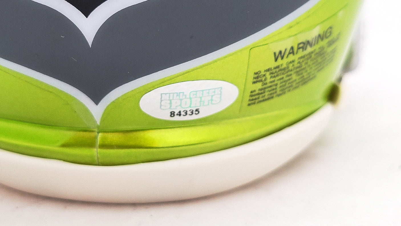 Jim Zorn Autographed Seattle Seahawks Flash Green Speed Mini Helmet MCS Holo Stock #211074