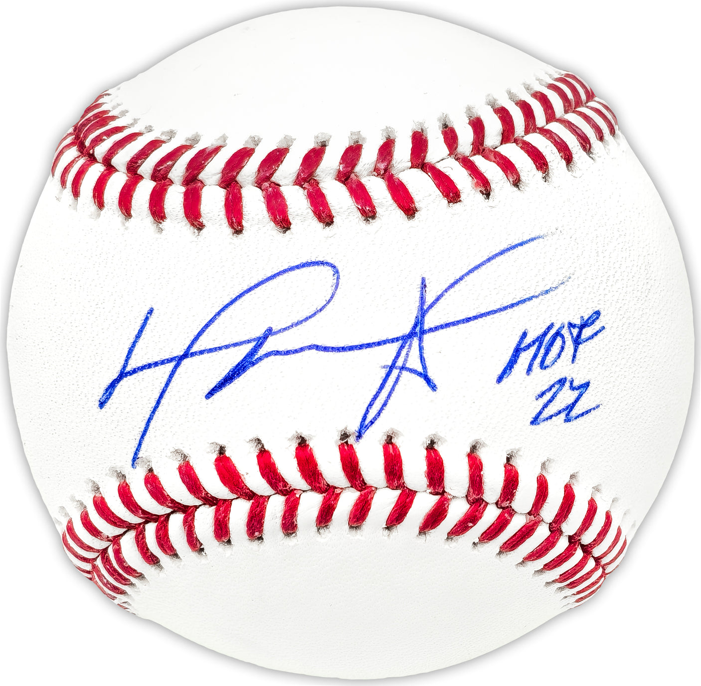 David Ortiz Autographed Official MLB Baseball Boston Red Sox "HOF 22" Beckett BAS Witness Stock #236700