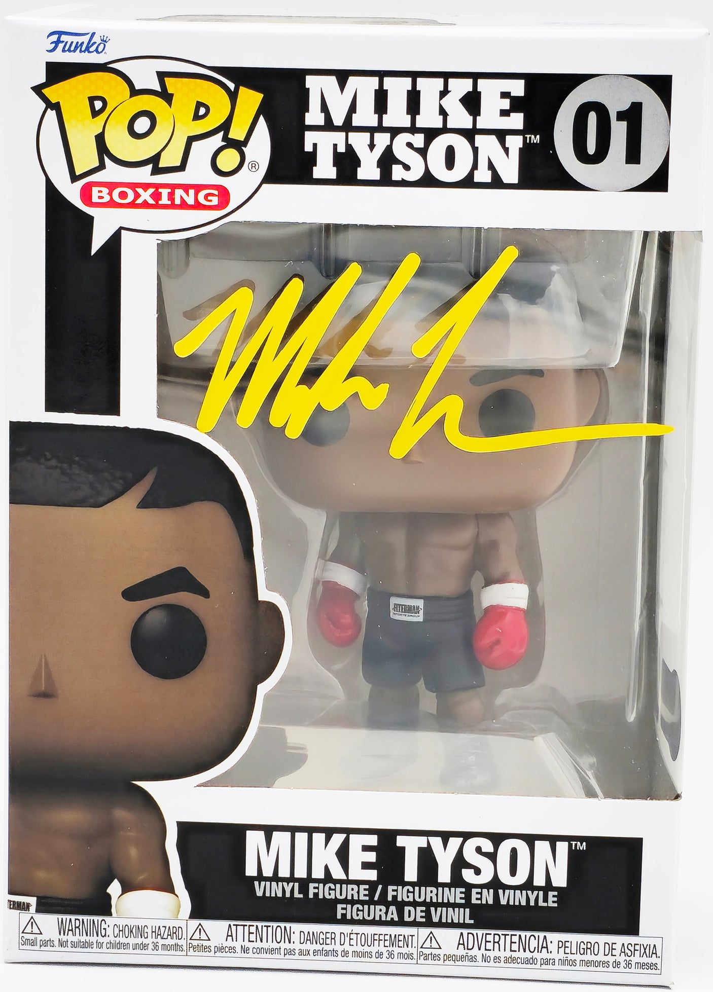 Mike Tyson Autographed Funko Pop Vinyl Figurine #01 Beckett BAS Witness Stock #237082