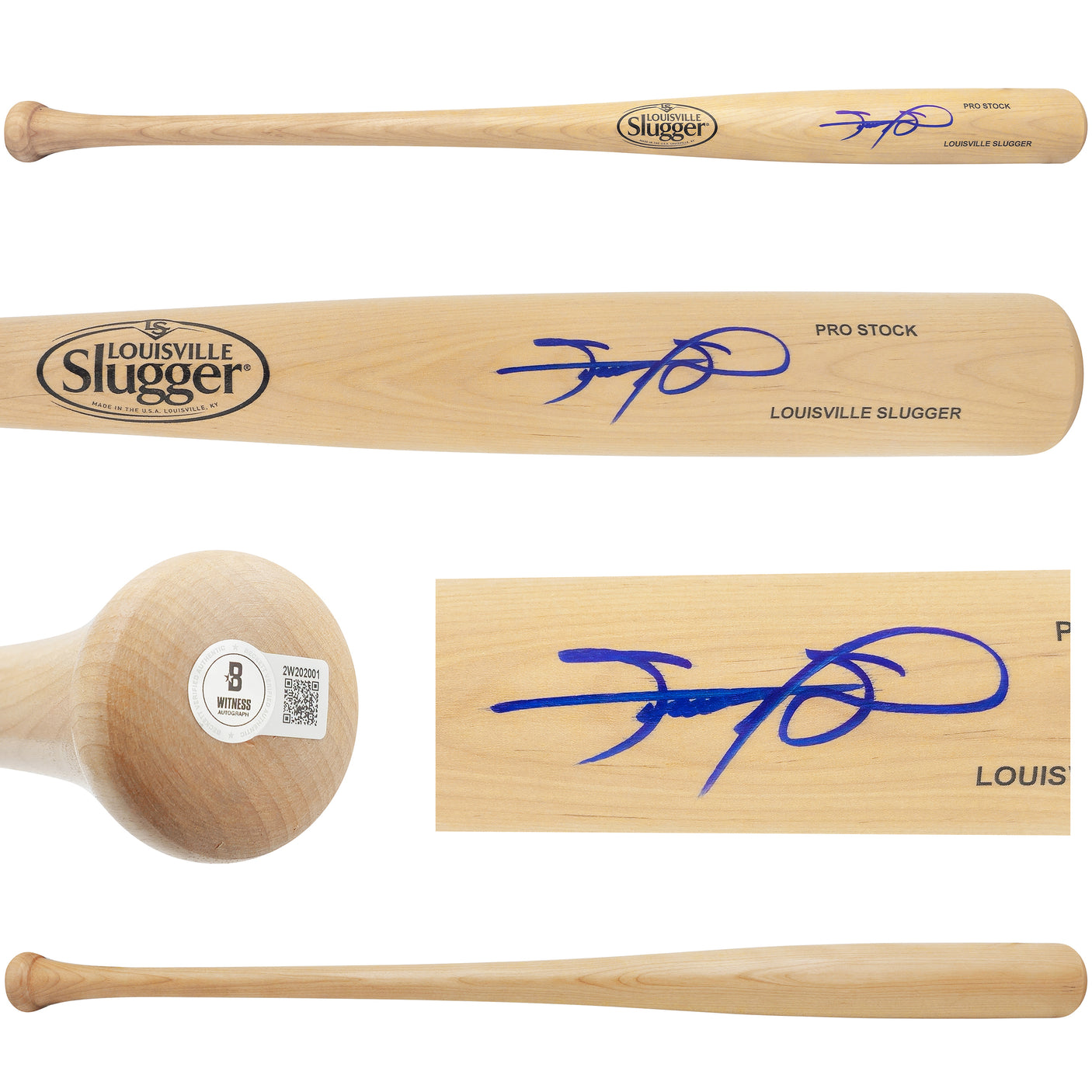 Sammy Sosa Autographed Blonde Louisville Slugger Pro Stock Baseball Bat Chicago Cubs Beckett BAS Witness Stock #236675