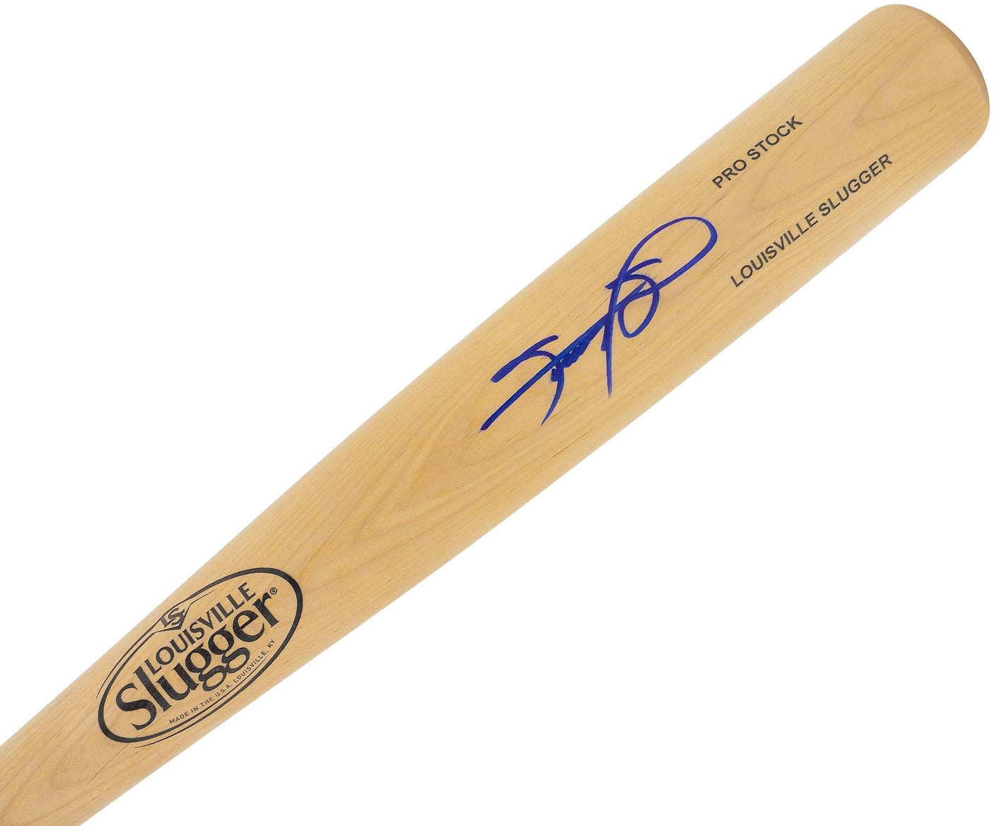 Sammy Sosa Autographed Blonde Louisville Slugger Pro Stock Baseball Bat Chicago Cubs Beckett BAS Witness Stock #236675