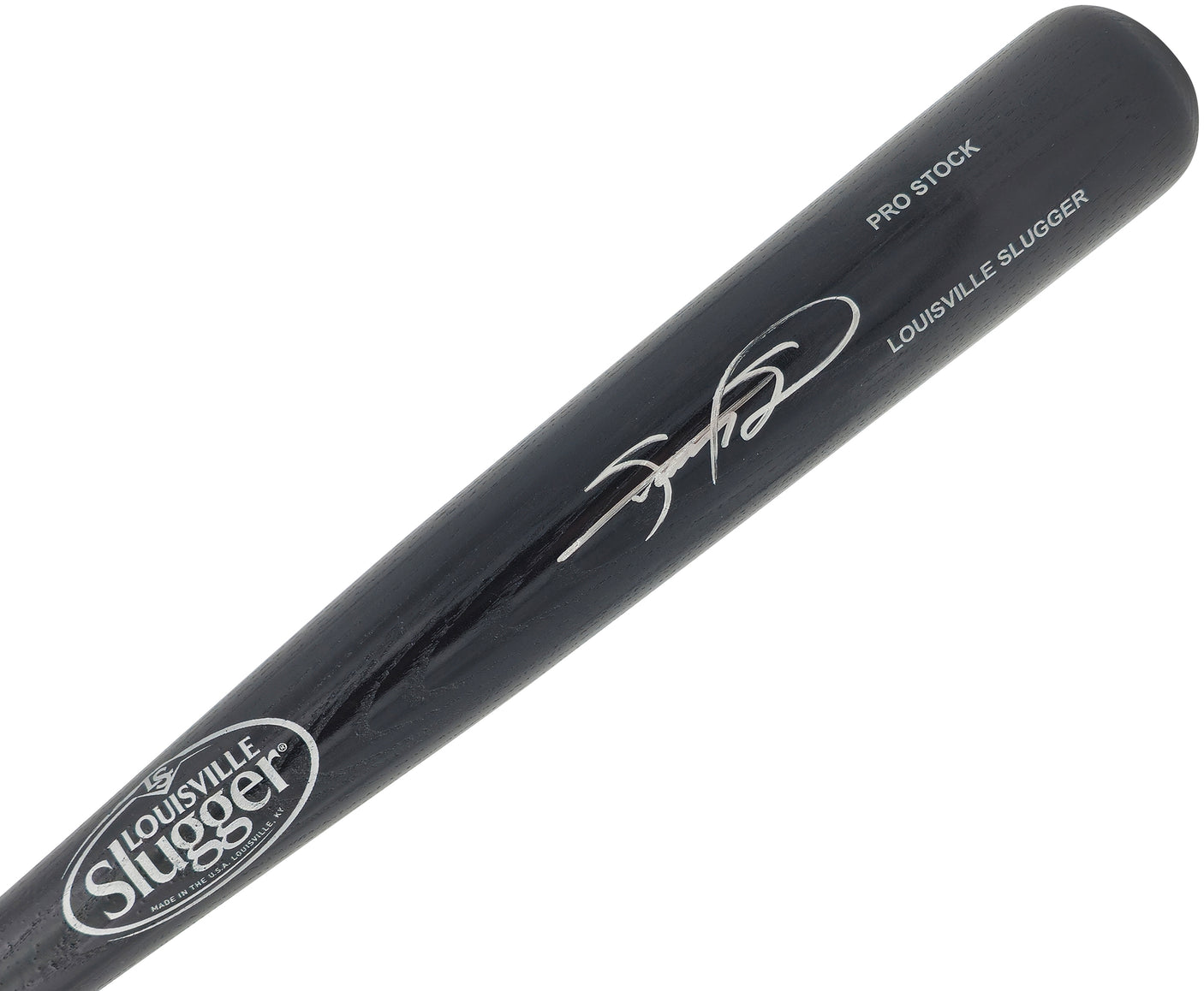 Sammy Sosa Autographed Black Louisville Slugger Pro Stock Baseball Bat Chicago Cubs Beckett BAS Witness Stock #236676