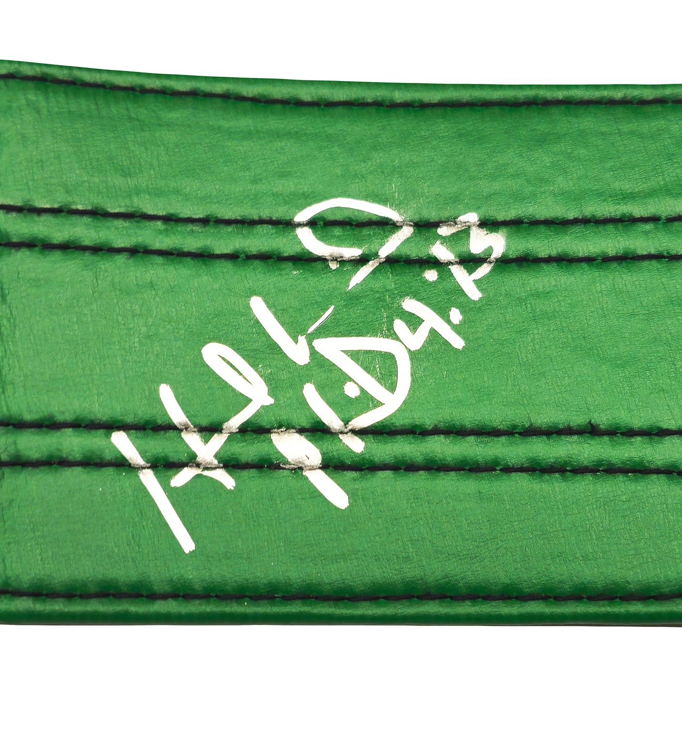 Mike Tyson & Evander Holyfield Autographed Green WBC World Championship Boxing Belt JSA Stock #237084