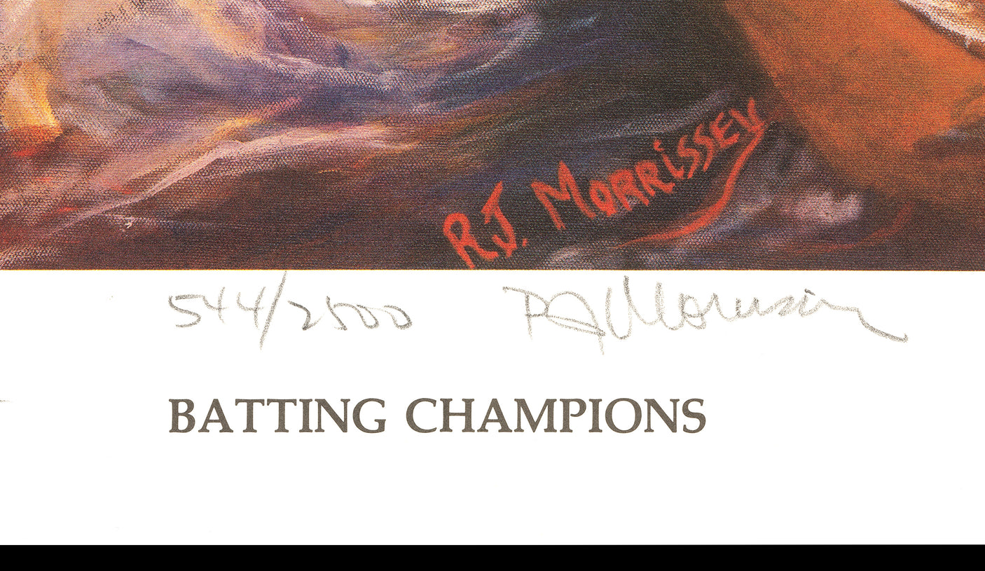 Tony Gwynn & Wade Boggs Autographed 19x24 Lithograph Photo Boston Red Sox & San Diego Padres #/2500 Beckett BAS Stock #237004