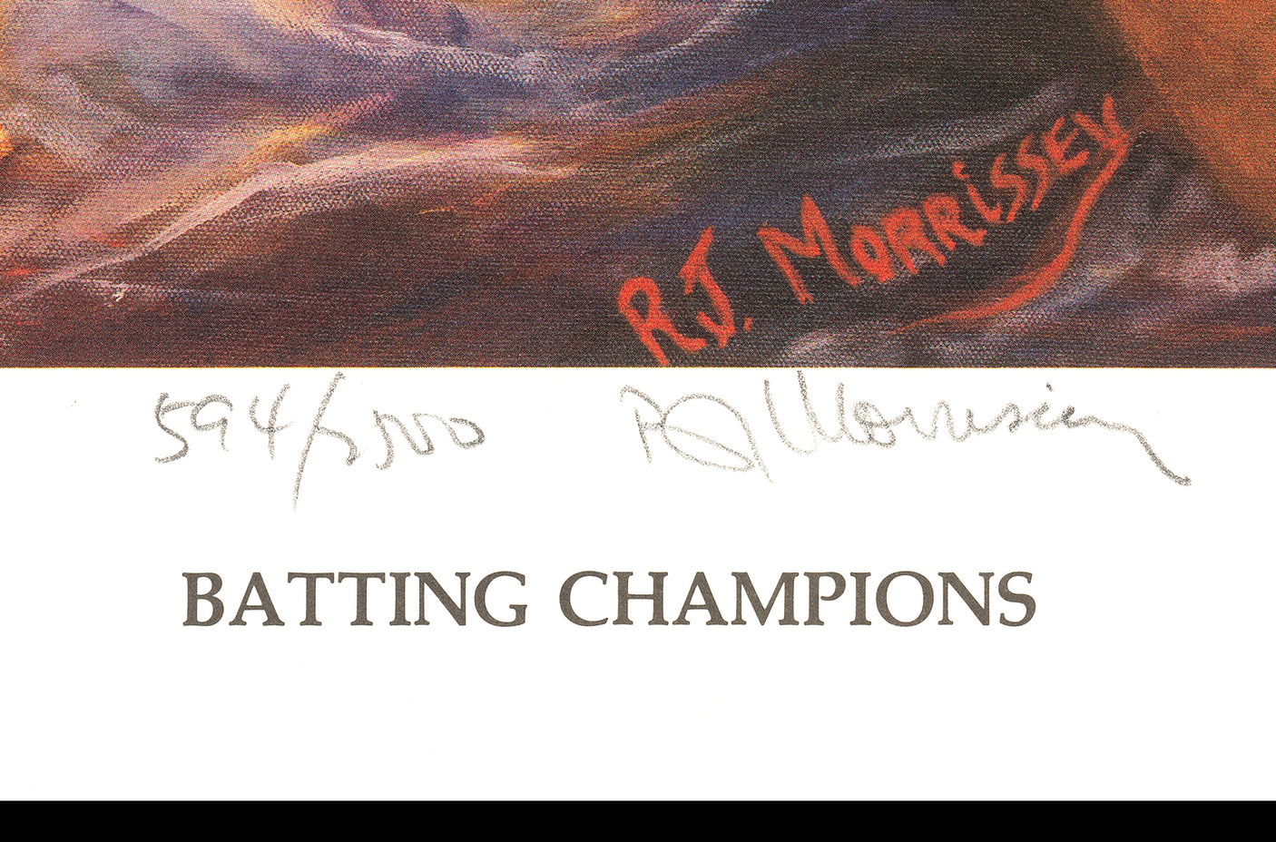 Tony Gwynn & Wade Boggs Autographed 19x24 Lithograph Photo Boston Red Sox & San Diego Padres #/2500 Stock #237005