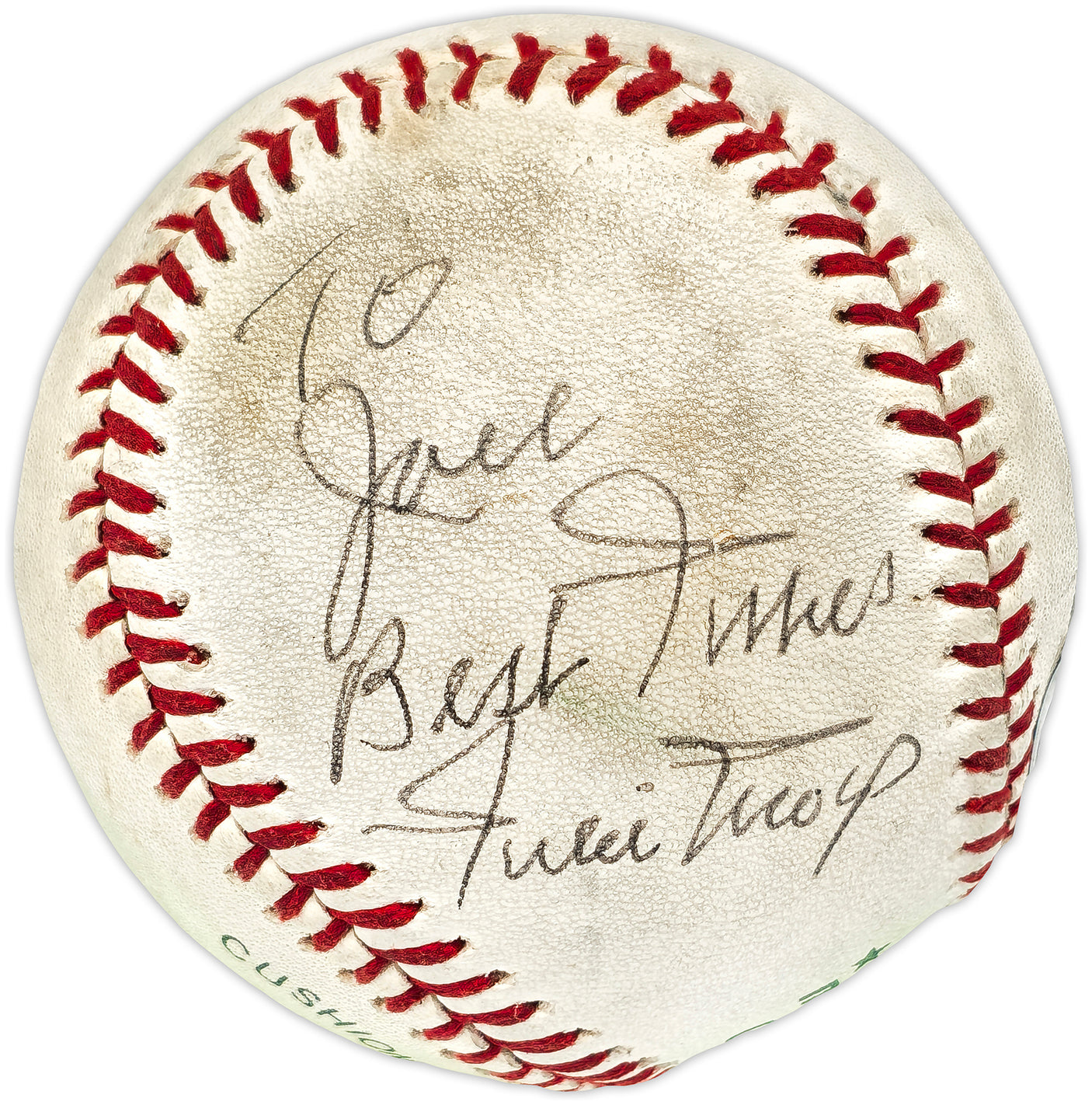 Willie Mays Autographed Official Feeney NL Baseball San Francisco Giants "To Jack Best Wishes" Vintage Signature Beckett BAS #AE08342