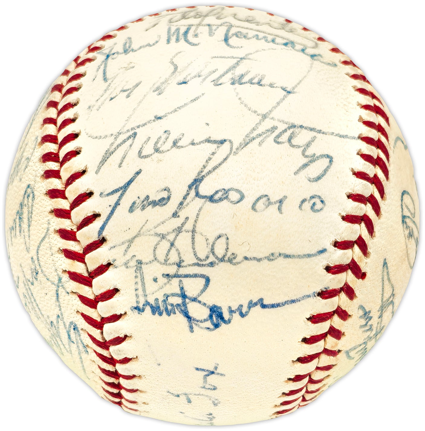 1971 San Francisco Giants Team Autographed Official Feeney NL Baseball With 27 Signatures Including Willie McCovey Beckett BAS #AE08350