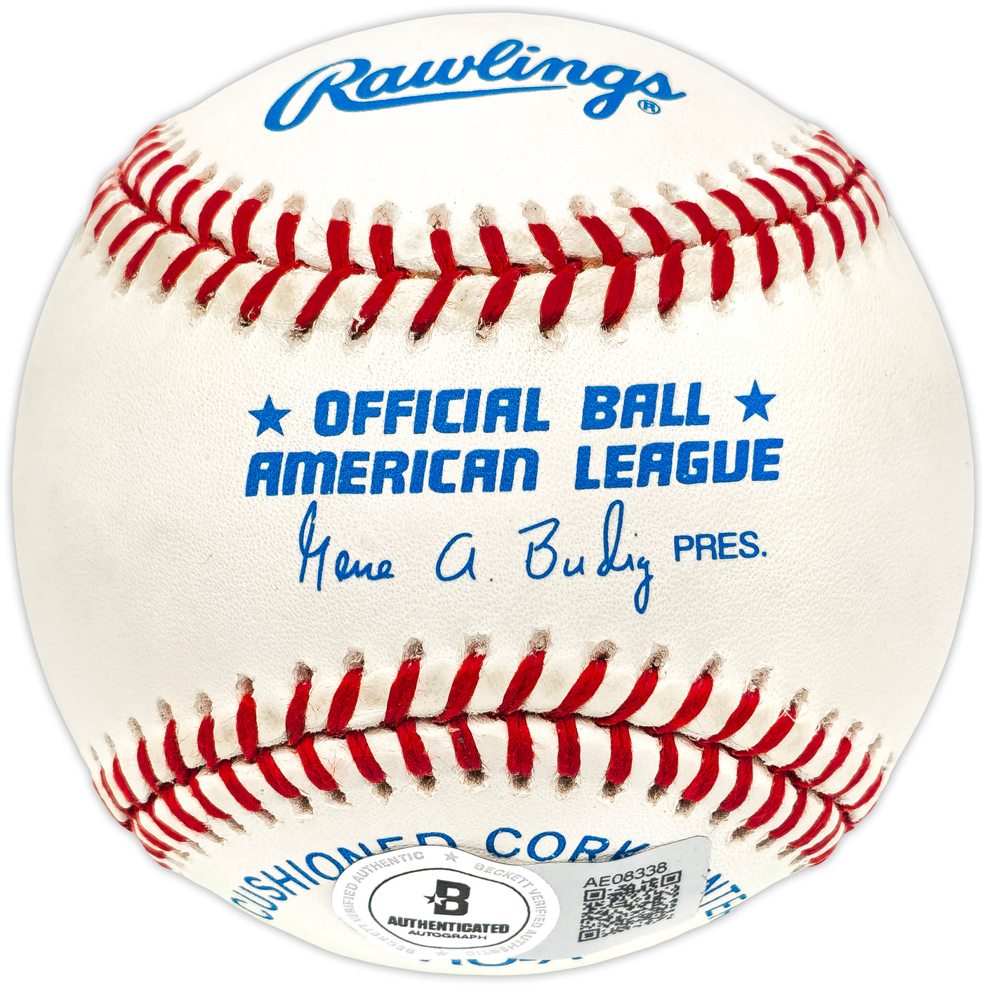 Kirby Puckett Autographed Official AL Baseball Minnesota Twins Beckett BAS #AE08338