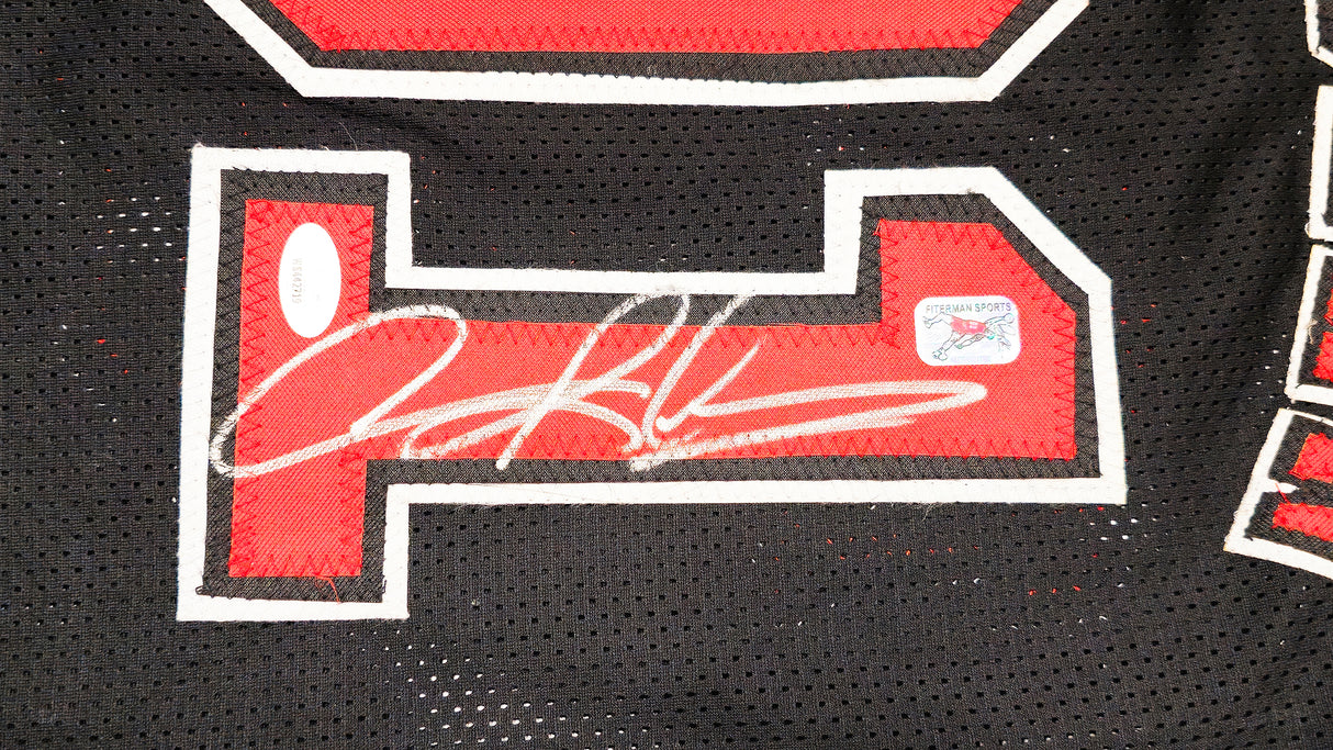 Chicago Bulls Dennis Rodman Autographed Black Jersey JSA Stock #237057