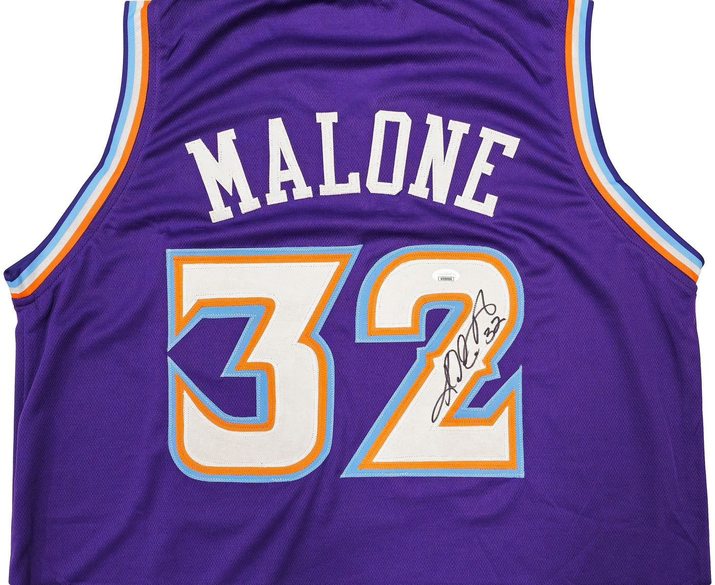 Utah Jazz Karl Malone Autographed Purple Jersey JSA Stock #237062