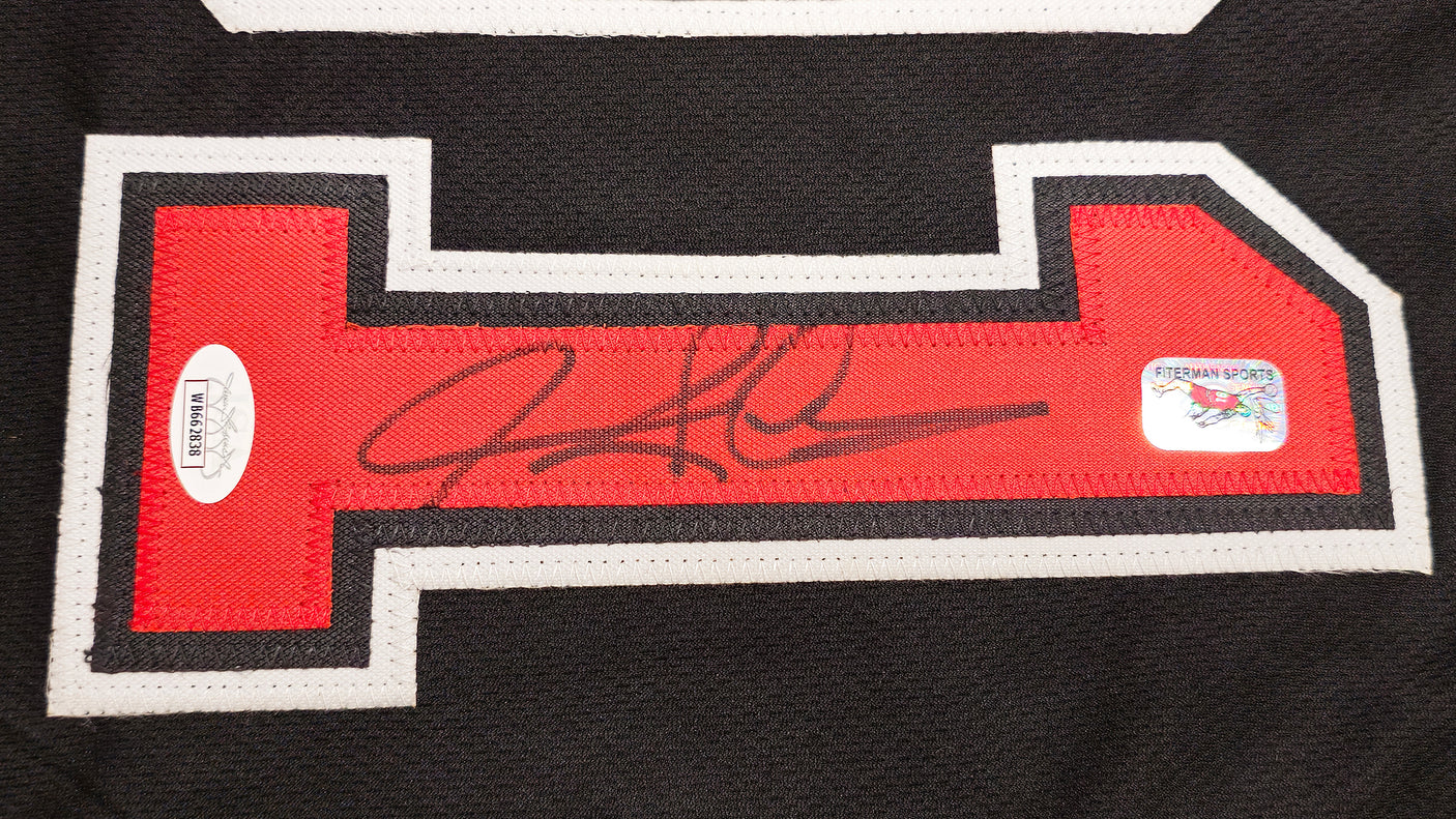 Chicago Bulls Dennis Rodman Autographed Black Jersey JSA Stock #237058