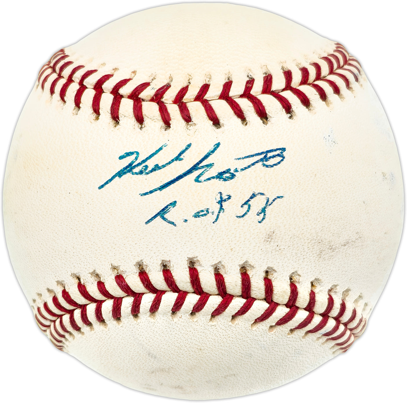 Herb Score Autographed Official AL Baseball Cleveland Indians "ROY 55" Beckett BAS QR #BN14981