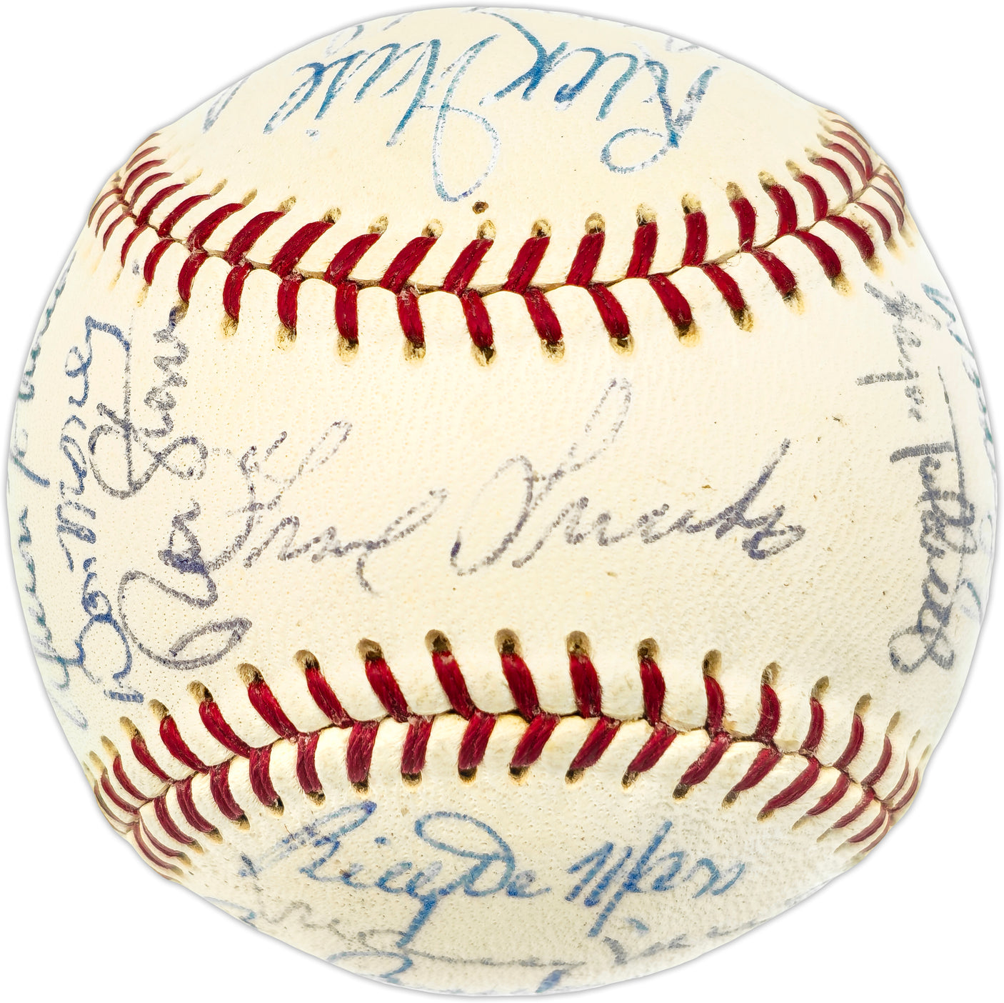 1971 Philadelphia Phillies Autographed Official Giles NL Baseball With 24 Signatures SKU #237408