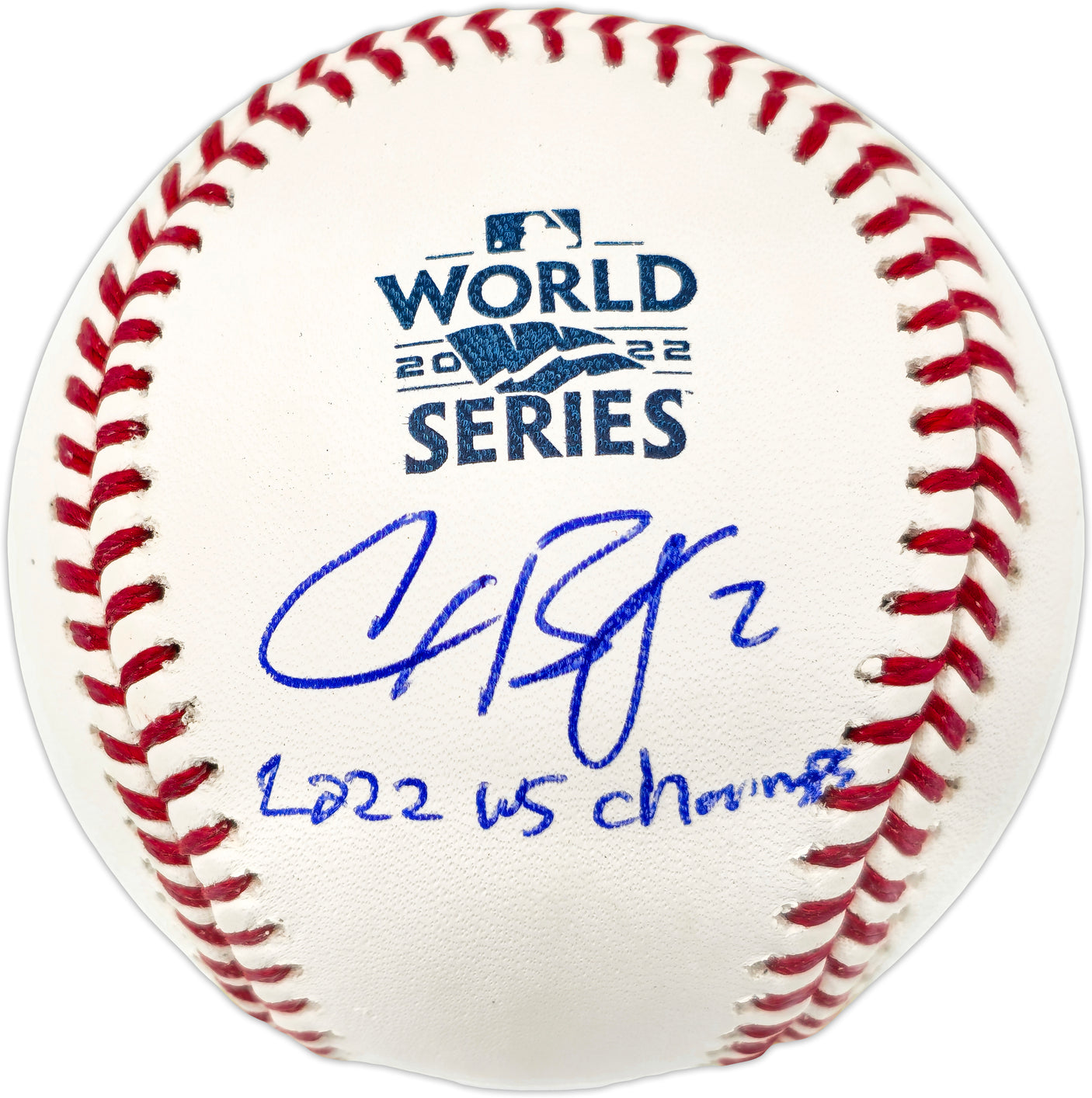 Alex Bregman Autographed Official 2022 World Series Logo Baseball Houston Astros "2022 WS Champs" Beckett BAS Witness #W739060