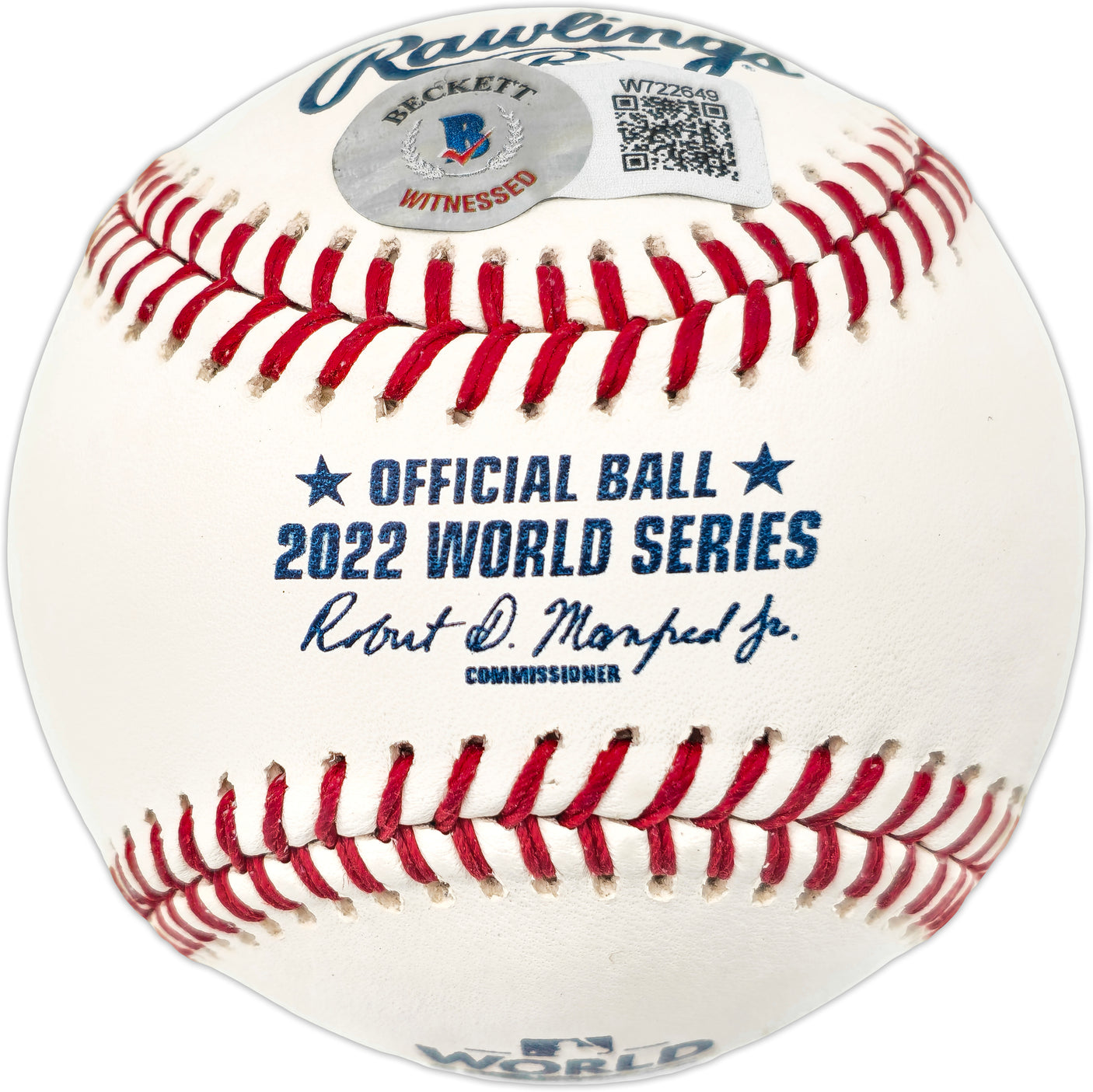 Michael Brantley Autographed Official 2022 World Series Logo Baseball Houston Astros "2022 WS Champions" Beckett BAS Witness #W722649