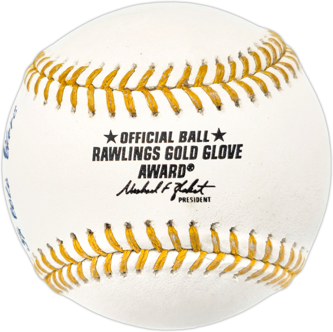 Dave Concepcion Autographed Official Gold Glove Award Logo Baseball Cincinnati Reds "5X Gold Glove" Beckett BAS Witness #W529063