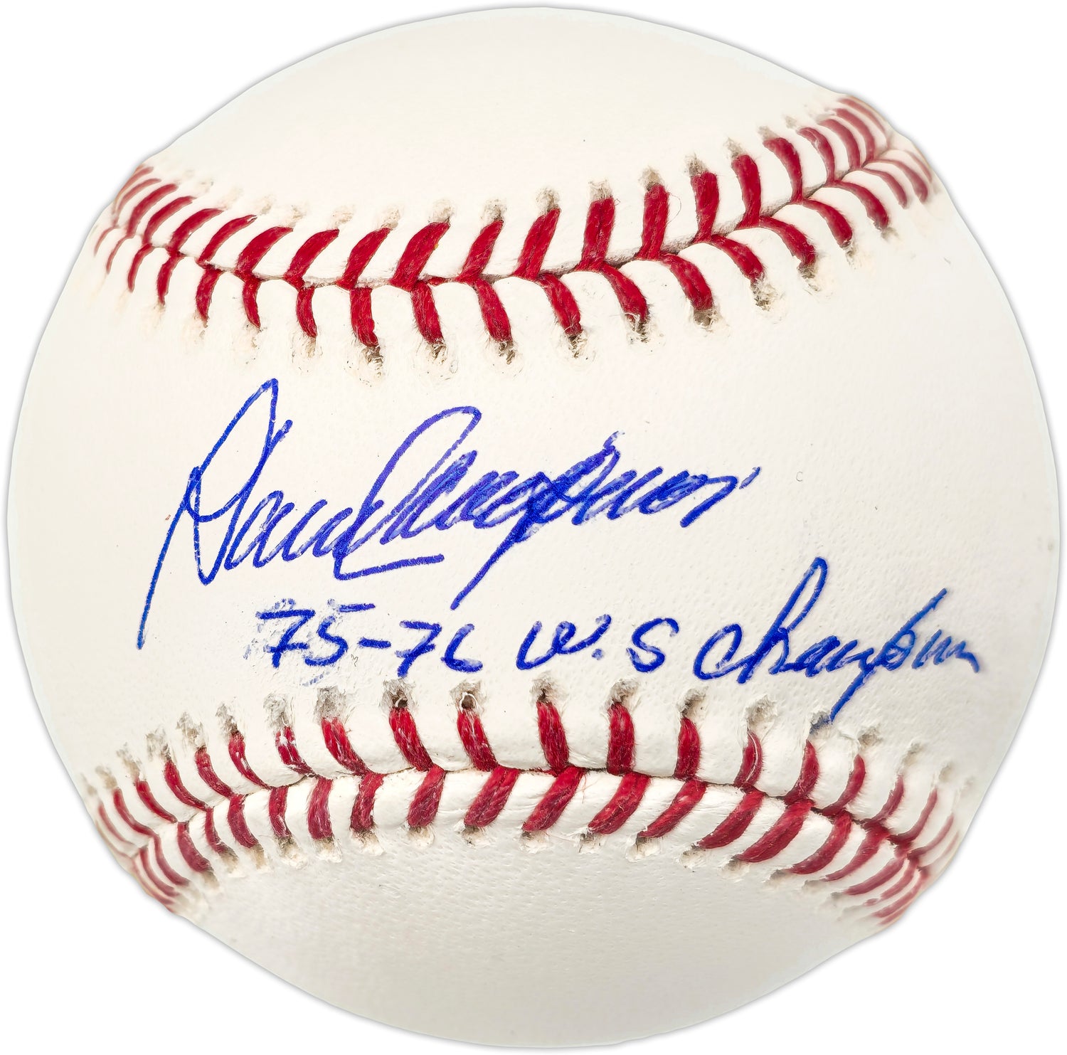 Dave Concepcion Autographed Official MLB Baseball Cincinnati Reds "75-76 World Series Champions" Beckett BAS Witness #W529291