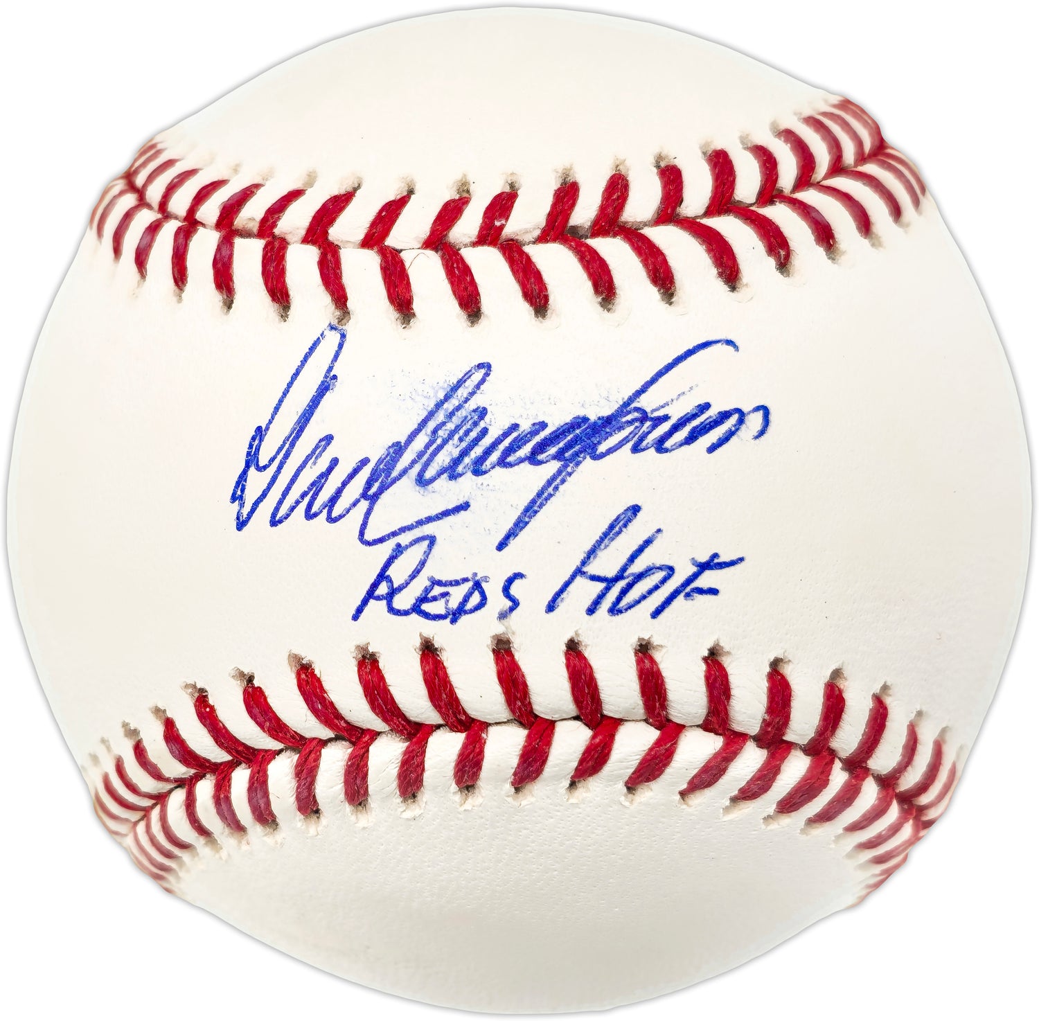 Dave Concepcion Autographed Official MLB Baseball Cincinnati Reds "Reds HOF" (Smudged) Beckett BAS Witness #W529096