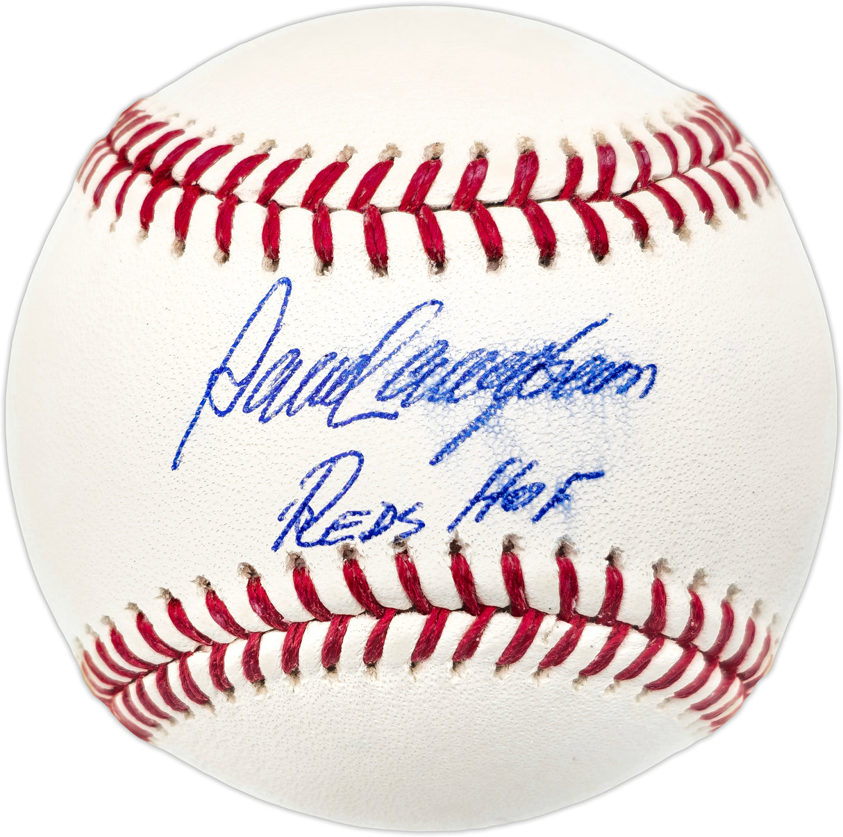 Dave Concepcion Autographed Official MLB Baseball Cincinnati Reds "Reds HOF" (Smudged) Beckett BAS Witness #W529094