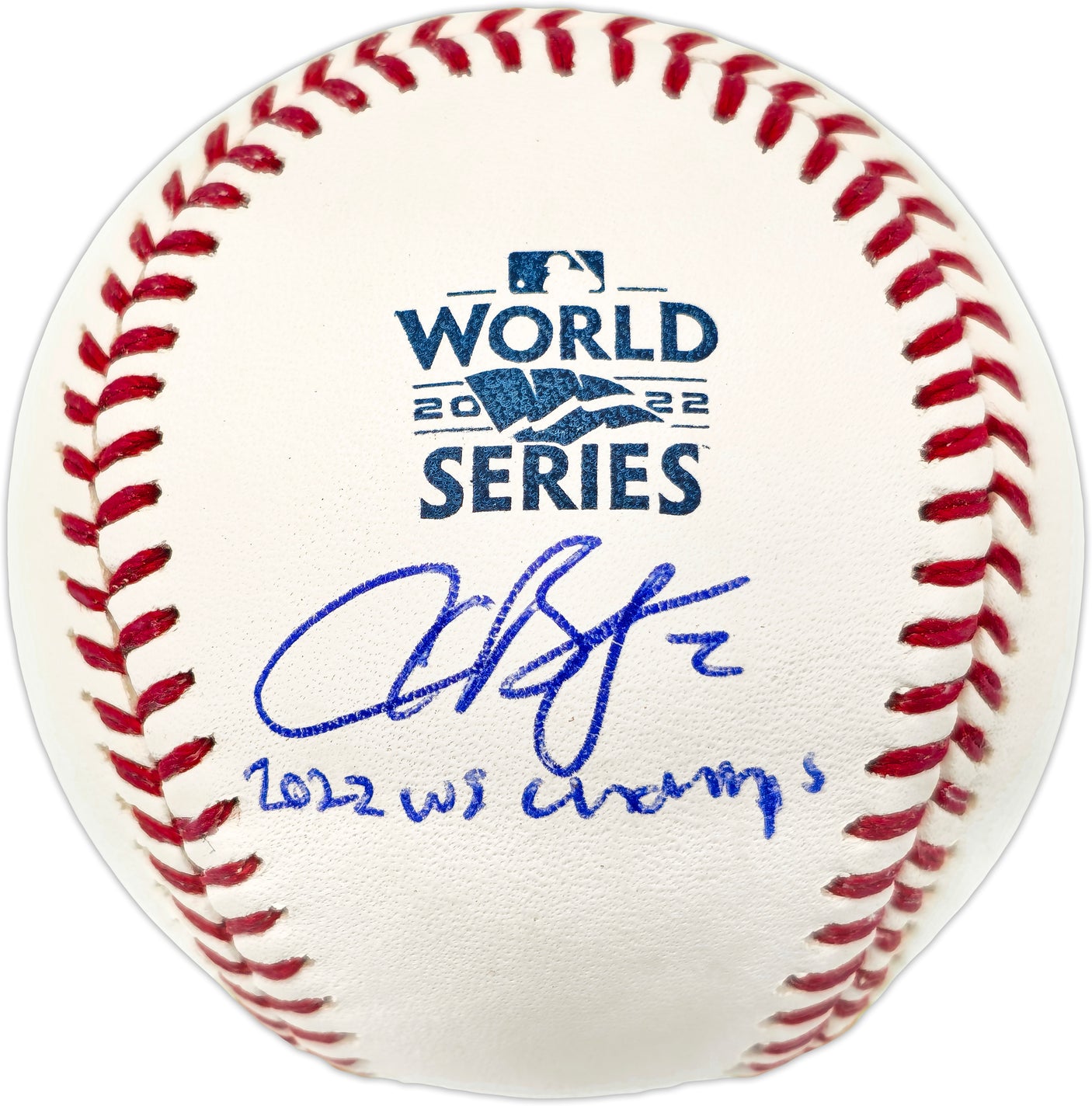 Alex Bregman Autographed Official 2022 World Series Logo Baseball Houston Astros "2022 WS Champs" Beckett BAS Witness #W739073