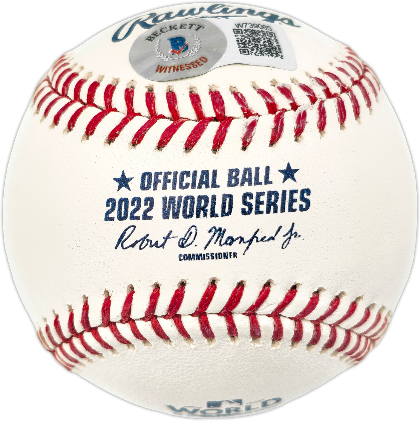 Alex Bregman Autographed Official 2022 World Series Logo Baseball Houston Astros "2022 WS Champs" Beckett BAS Witness #W739065