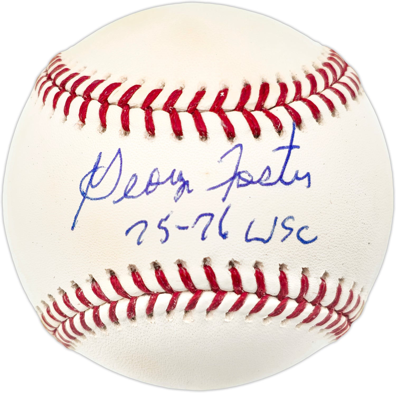 George Foster Autographed Official MLB Baseball Cincinnati Reds "75-76 WSC" Beckett BAS Witness #W991212